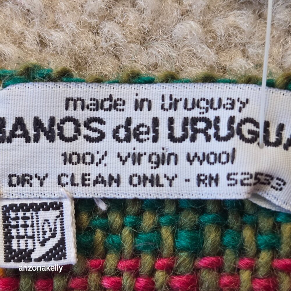 NWT Wool Scarf Hand-Loomed Artisan Fair Trade Uraguay Colorful - Picture 10 of 15